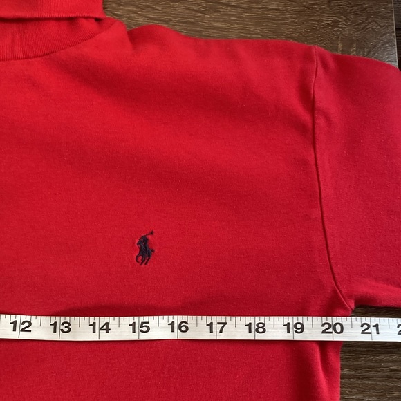 Vintage 90’s Womens Large Red Polo Ralph Lauren Turtle Neck EUC - Picture 4 of 8